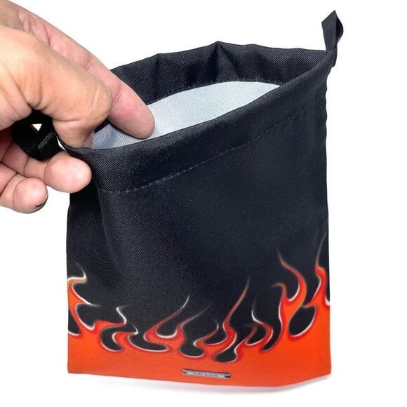 PRADA Flame Drawstring Dust Bag in Orange/Black￨(Size 7.5" x 9") - Picture 5 of 8